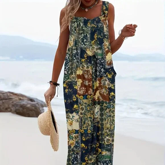 LADIES PATCHWORK JUMPSUIT NWT - Picture 4 of 8